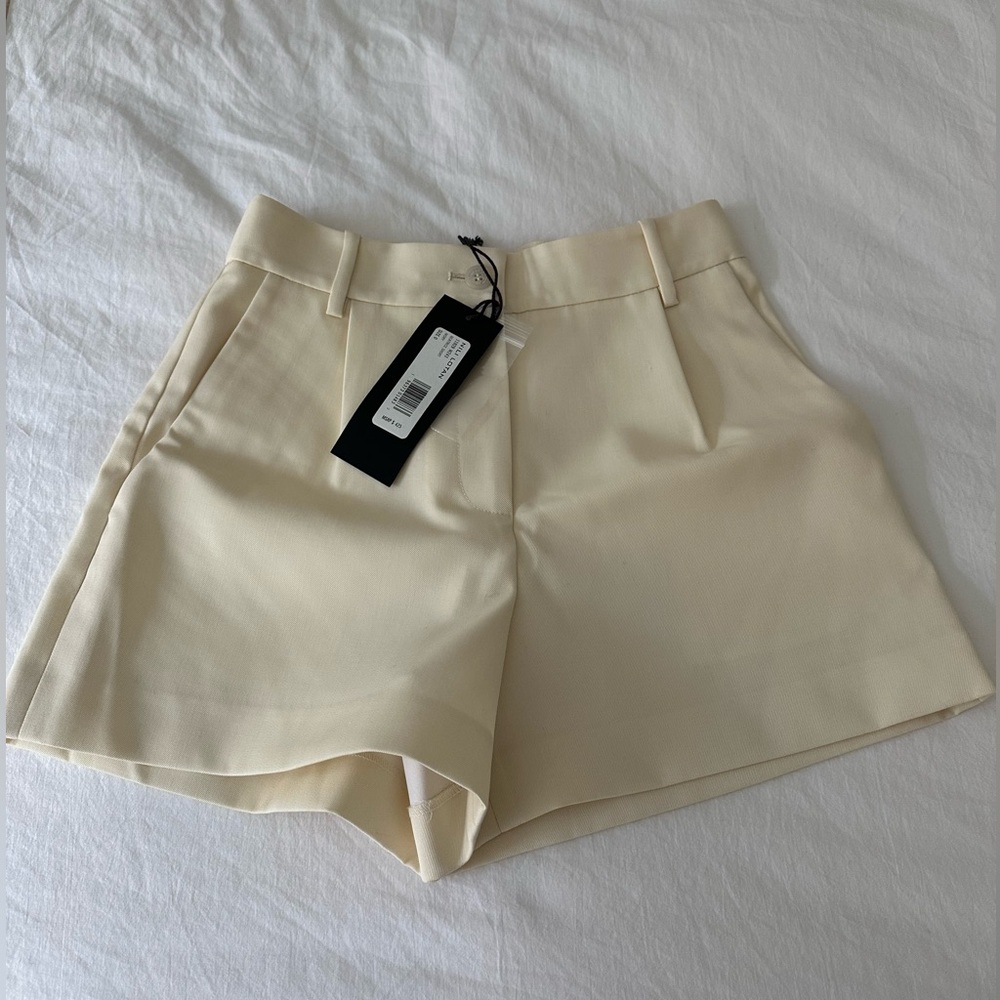 Nili Lotan Ivory Beatrice Shorts